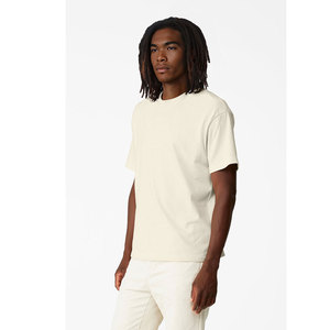 Logo personnalisé de haute qualité T-shirt épais naturel pour hommes T-shirt blanc à épaules tombantes Streetwear T-shirt uni et lourd pour hommes - Product Image 2