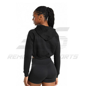 Sweats à capuche pour femmes Tie Dye Heavyweight Crop Top Tie Dye Long Sleeve Crop Top Hoodies - Product Image 6