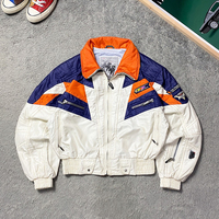 Veste coupe-vent personnalisée pour l'extérieur, avec patchwork et broderie, blouson d'aviateur en coton et polyester avec doublure en maille imperméable, veste zippée
