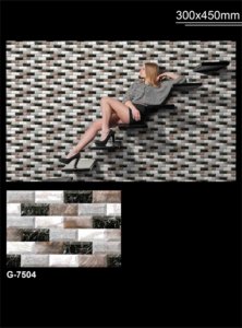 Venta caliente esmaltado decorativo 300x450 8mm QI 9052 acabado brillante cerámica porcelana baño azulejos de pared para cocina, sala de estar - Product Image 4
