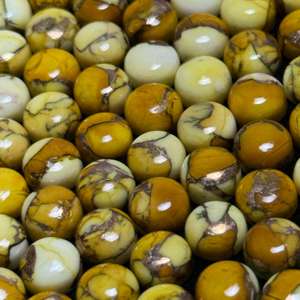 อัญมณีเทอร์ควอยซ์สีเหลือง8X8MM น้ำผึ้งบริสุทธิ์ปรับแต่ง Kingman8X8 - Product Image 1