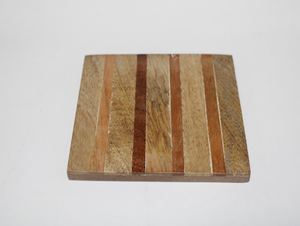 Dessous de verre en résine incrustée de bois de qualité supérieure dans la conception de doublure de Tradnary Exim Pvt Ltd - Product Image 2