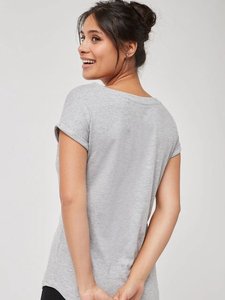 Camiseta de Mujer de Alta Calidad en Poliéster/Algodón, Personalizada, Corte Ajustado, Casual, Elástica, Anti-Pilling, Cuello Redondo, Tejido Sólido, Manga Corta - Product Image 2