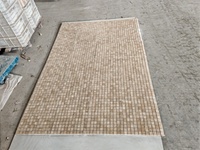 Mosaïque de carreaux de marbre travertin beige poli pour sol de villa, mur, piscine, décoration intérieure contemporaine