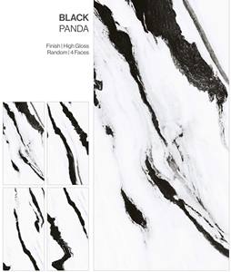 Azulejos de Porcelana Esmaltada con Acabado Brillante Negro Panda - Product Image 3