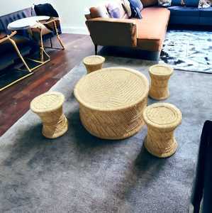 Usine Qualité Supérieure Nouveau Style Gonflable Extérieur Pouf Et Table Jardin Cuisine Extérieur Ensemble Bambou Pouf - Product Image 5