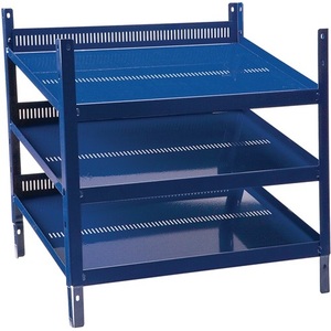 Shelving <b>Unit</b> LOGS 20 Blue RAL 5022 H520xW540xD390mm 3 Shelves with Grid Perforation - Product Image 1