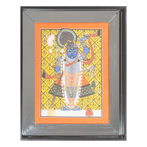 Pichwai Art Gold Cotton Rope Wall Decor Bohemian Christmas Portrait <b>Tapestry</b> for Bedroom - Product Image 1