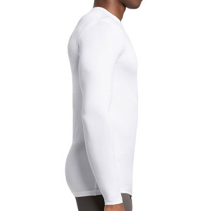 Chemises de compression à manches longues avec logo personnalisé pour hommes Nouveau style de tricot décontracté de conception vierge Couleur personnalisée - Product Image 3