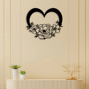 Ak Brass Modern <b>Decorative</b> Heart Powder Coated Finishing <b>Metal</b> <b>Wall</b> Art ! <b>Living</b> <b>Room</b> ! Bedroom & Kids <b>Room</b> Art - Product Image 3