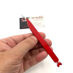 แหนบแยกโค้งสแตนเลสปลายขนตาปลอมแบบปรับแต่งได้พิมพ์โลโก้90องศา - Product Image 2