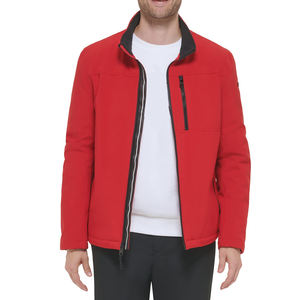 Veste de survêtement rétro en nylon avec logo brodé personnalisé, fermeture éclair, avec passepoil, veste softshell vierge, coupe-vent pour homme, broderie - Product Image 4