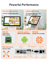 Vente en gros 15 + 11.6 ''Win Dows PC écran tactile Pos système Set caisse enregistreuse POS pour les restaurants
