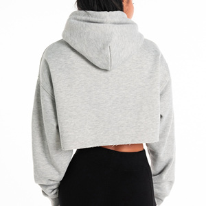 Nueva tendencia, sudaderas con capucha cortas para mujer, sudaderas con capucha con hombros descubiertos elegantes para mujer, sudaderas con capucha cortas de alta calidad para mujer - Product Image 6