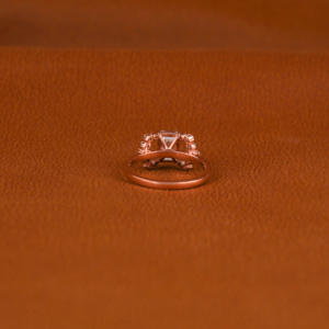 Anillo de compromiso y boda chapado en oro rosa de 14KT de nuevo estilo a la moda, corte esmeralda, Diamante cultivado en laboratorio, regalo certificado IGI para mujer - Product Image 3