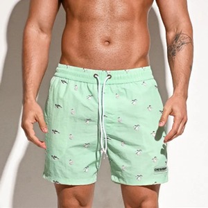 Bermuda d'été pour hommes 100% coton Satin Pajama Loungewear Pure Color Underwear for Home Use & Sleepwear - Product Image 5