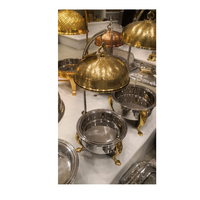 Grand réchaud à buffet en or de luxe, ensembles de réchauds à buffet, taille personnalisée disponible