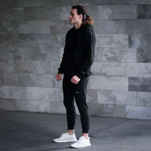 Pantalon de survêtement Micro Ripstop Noir-Jogging d'entraînement léger, durable et à coupe ajustée avec étirement dans les 4 sens - Product Image 2