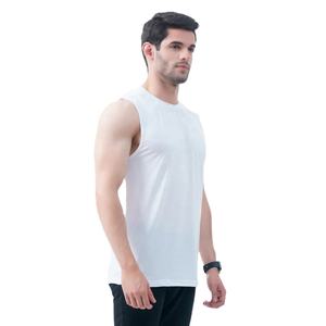 New Arrival Durable <b>Mens</b> Workout Tank Top Quick-Dry Sleeveless Athletic Tee in White Color for Gym CrossFit and Outdoor Exercise - Product Image 4