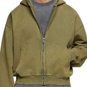 Offre Spéciale automne couleur unie hommes à manches longues fermeture éclair Hoodies avec des couleurs et des tailles personnalisées - Product Image 6