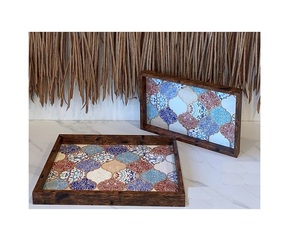 Fabulous Design Table Top Serving <b>Tray</b> With Premium Quality Wooden <b>Snacks</b> Serving <b>Tray</b> For Best Selling - Product Image 6