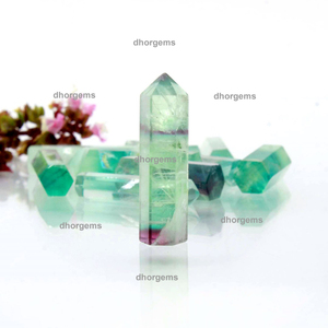 Puntas de Cristal de Fluorita Arcoíris, Torre de Cuarzo Natural de Doble Terminación, Curativa | Piedras Energéticas de Reiki para Meditación, Gemas Pulimentadas - Product Image 5