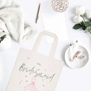 Fashionable Floral Cotton <b>Canvas</b> <b>Tote</b> Bag for Bridesmaids for Wedding - Product Image 2