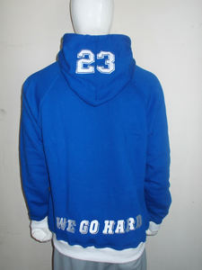 Sudadera con capucha de lana con estampado de cremallera completa para hombre de otoño, sudadera de tamaño personalizado, tejido de poliéster/tela de algodón, traje para correr con capucha - Product Image 4