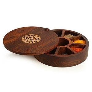 Wooden Spice <b>Box</b> Pine Wood Storage Item New Design Top Product Best Quality Wedding Home Decorative Item Hot Sale Natural Bamboo - Product Image 5