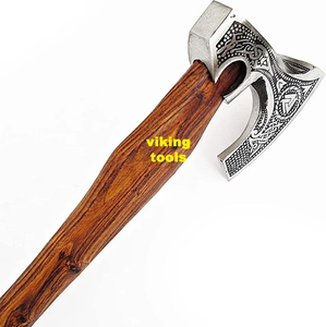 Artisanat en acier Conception internationale de haute qualité en damas Hache en acier au carbone Viking Forgée à la main Qualité industrielle Le plus populaire - Product Image 2