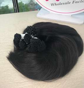 Vente en gros d'extensions de cheveux vierges humains pré-collés à double tirage à 100% de kératine de couleur naturelle - Product Image 4