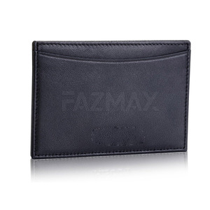 Venta caliente Hombres Titular de la tarjeta de cuero Personalizado Hombres Pakistán Hecho Titular de la tarjeta de cuero impermeable - Product Image 1