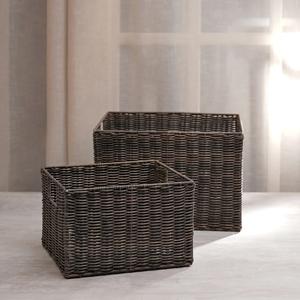 Cubo de almacenamiento multiusos hecho a mano, cesta decorativa de forma Rectangular, Ideal para ropa, juguetes, decoración de granja para el hogar - Product Image 2