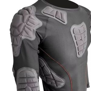 <b>Mens</b> Athletic Training <b>padded</b> <b>shirt</b> Breathable Compression Chest Protection Sports Performance Wear Wholesale - Product Image 6