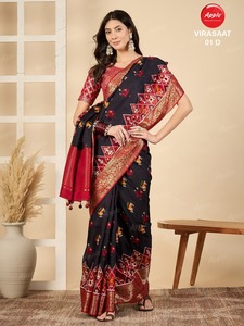 Patola sarees พิมพ์ลายโดลาเส้นใยวิสคอสสำหรับผู้หญิงที่สง่างามแบบดั้งเดิมที่สง่างามด้วยผ้าไหลลื่น - Product Image 3