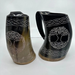 Cuernos de beber de estilo animal ecológicos hechos a mano forma natural acabado pulido expresiones únicas artesanía tradicional - Product Image 3