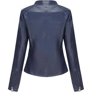 Best Selling Winter Women's Leather Jacket Casual Wear Reversible Waterproof Eco-Friendly Breathable Knitted <b>Polyester</b> <b>Filling</b> - Product Image 5