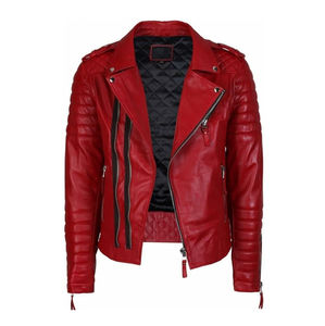 เสื้อแจ็คเก็ตหนังแท้ผู้ชายแบบเรียบง่าย คุณภาพสูง แฟชั่นทันสมัย ให้ความอบอุ่น ราคาขายส่งถูก รับผลิตแบบ OEM ระบายอากาศได้ดี - Product Image 5