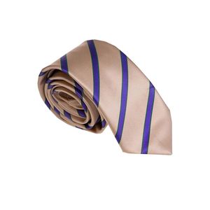 Cravate jacquard italien à rayures violettes - Product Image 1