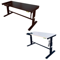 Bureau convertible CSPS à hauteur réglable 168 cm – Qualité supérieure, durable, moderne, pour position assise ou debout, construction bois et métal