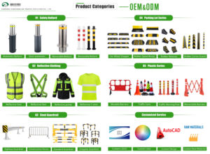 Barril de plástico lleno de agua de la mejor seguridad vial hecho de caucho duradero-para la gestión del tráfico - Product Image 6