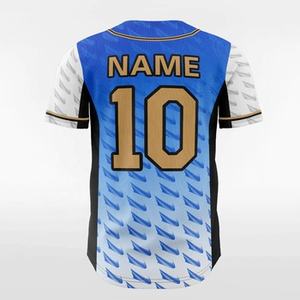 Maillot de baseball personnalisé pour homme à manches courtes avec impression par sublimation, col rond - Product Image 4