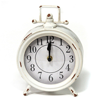 Horloge de table en aluminium de haute qualité Horloge suspendue de table circulaire de couleur blanche de style nautique moderne