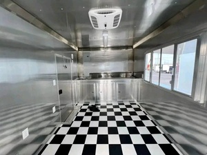 Remorque de camion de cuisine mobile en aluminium, 4,8 m, boîte carrée, cuisine extérieure intégrée, chariot de cuisine - Product Image 2