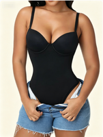 Body sculptant pour femme avec coussinets intégrés, cordon de serrage, contrôle du ventre, rehausseur de fesses, soutien-gorge push-up, gaine amincissante une pièce