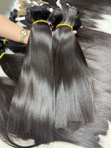 Extensiones de cabello humano virgen al por mayor Super doble hueso estirado cutícula recta alineada Wefted Hair ¡La mejor calidad! - Product Image 2