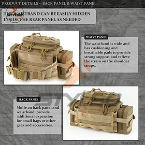 Bolsa deportiva de camuflaje impermeable personalizada al por mayor, mochila de viaje para acampar al aire libre con accesorios de ropa de caza - Product Image 5