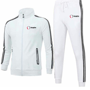 Ensemble de survêtement personnalisé pour homme avec sweat à capuche zippé et pantalon cargo à poches, séchage rapide, polyester/coton - Product Image 3