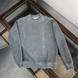 Pull-over à col rond de haute qualité en éponge française OEM pour hommes pulls en tricot uni personnalisés pour hommes fabricant de pulls - Product Image 1