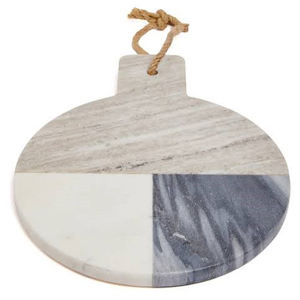 Planche à fromage en bois d'acacia et marbre vert Baroda Planche à découper de forme rectangulaire avec logo personnalisé Planche à découper durable - Product Image 4